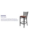 Flash Furniture Black Ladder Stool-Burg Seat 2-XU-DG697BLAD-BAR-BURV-GG